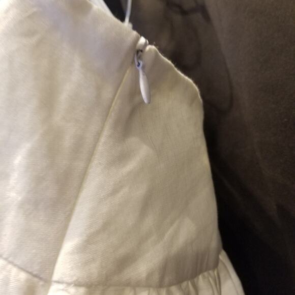 Larry Levine A- line Vintage Linen White Skirt Lightweight Comfortable Size 12 - Picture 6 of 9